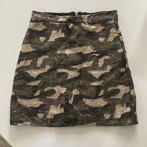 Top Shop sequin camouflage skirt!